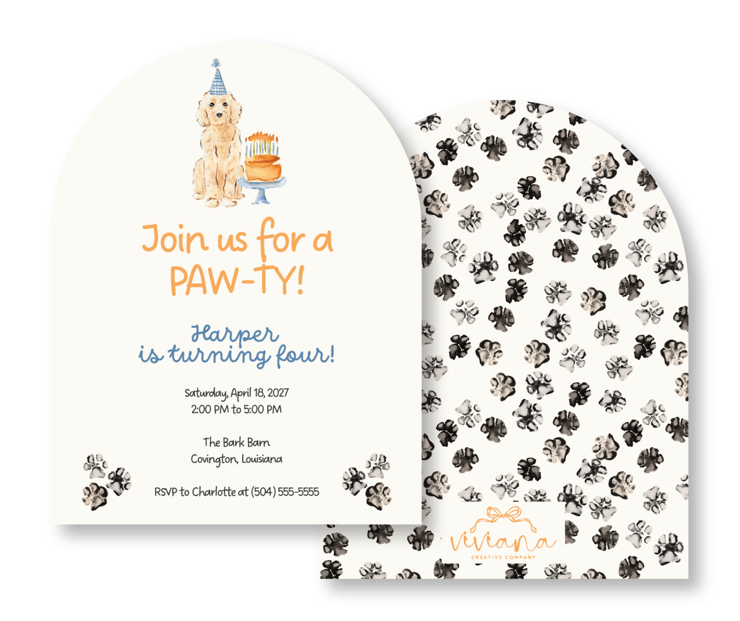 PAW-TY TIME! Birthday Invitation