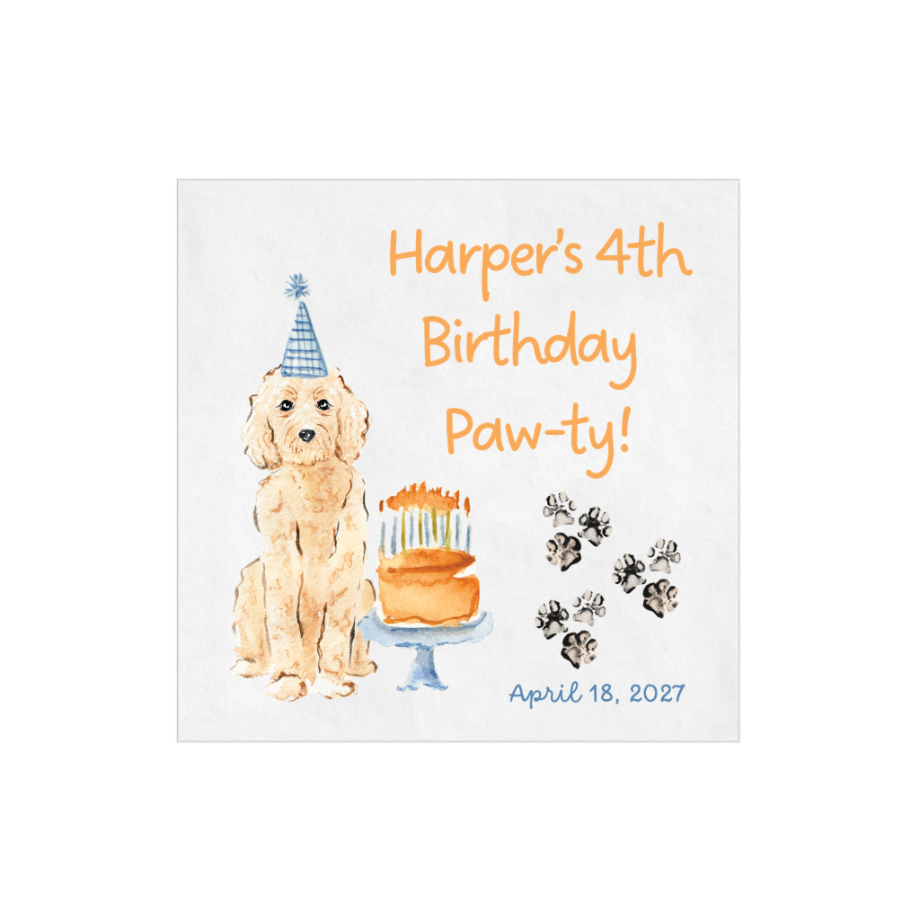 PAW-TY TIME! Uncoined Napkins