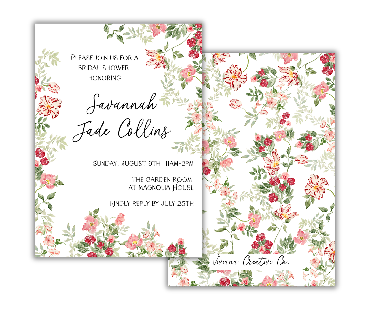 Berry Blush Bridal Shower Invitation
