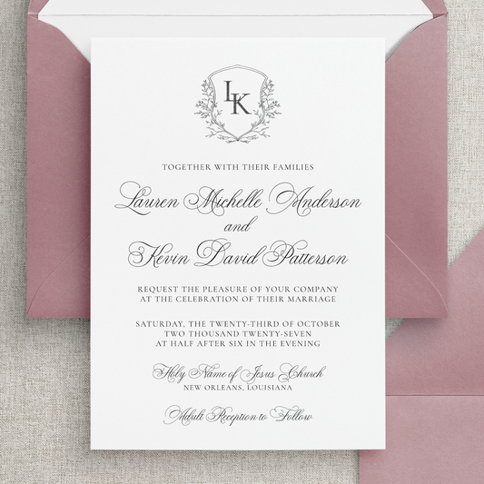 The Colette Semi-Custom Wedding Invitation