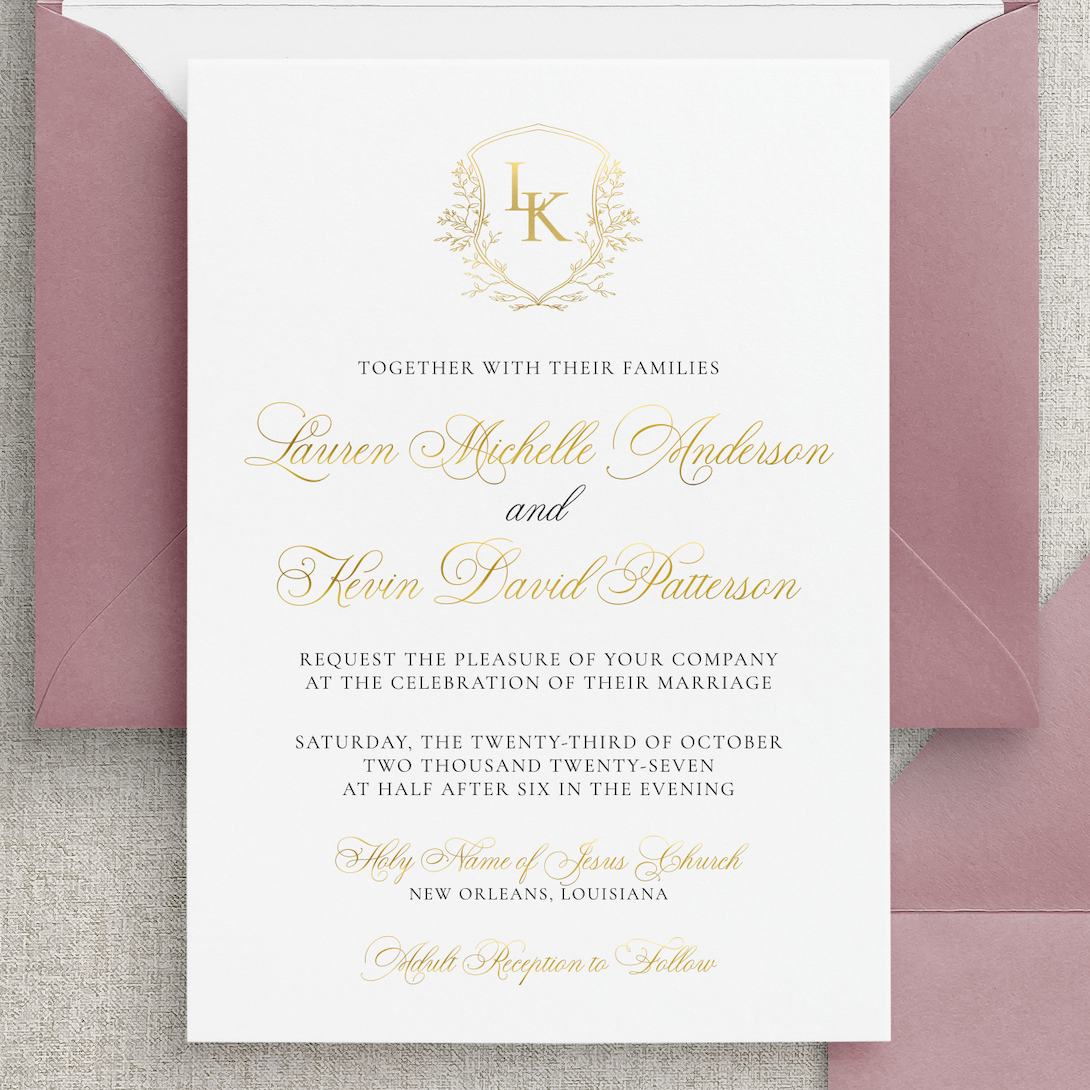 The Colette Semi-Custom Wedding Invitation