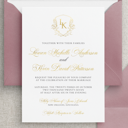 The Colette Semi-Custom Wedding Invitation