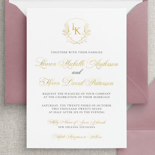 The Colette Semi-Custom Wedding Invitation