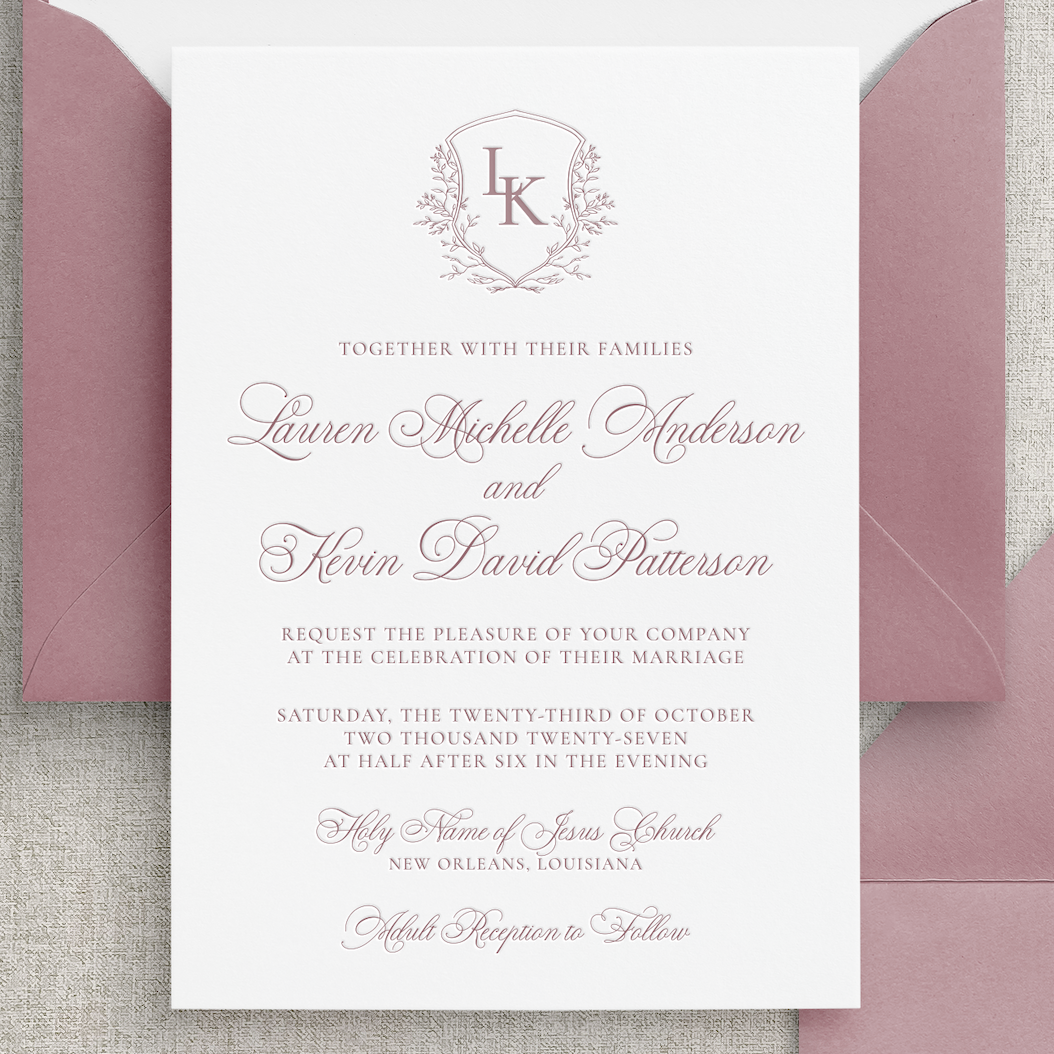 The Colette Semi-Custom Wedding Invitation