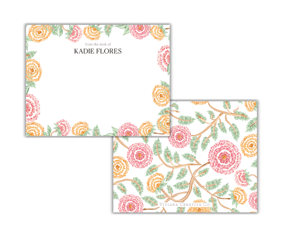 Full Bloom Horizontal Notecards