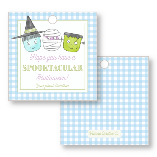 Spooktacular Halloween Tag - Blue