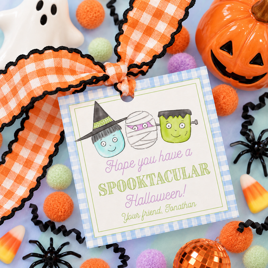 Spooktacular Halloween Tag - Blue