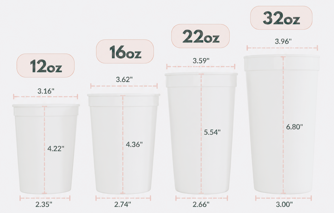 Custom Vinyl Stadium Cups